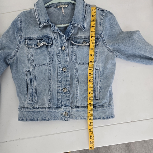 Free People Small Light Blue Denim Jacket - Picture 5 of 8